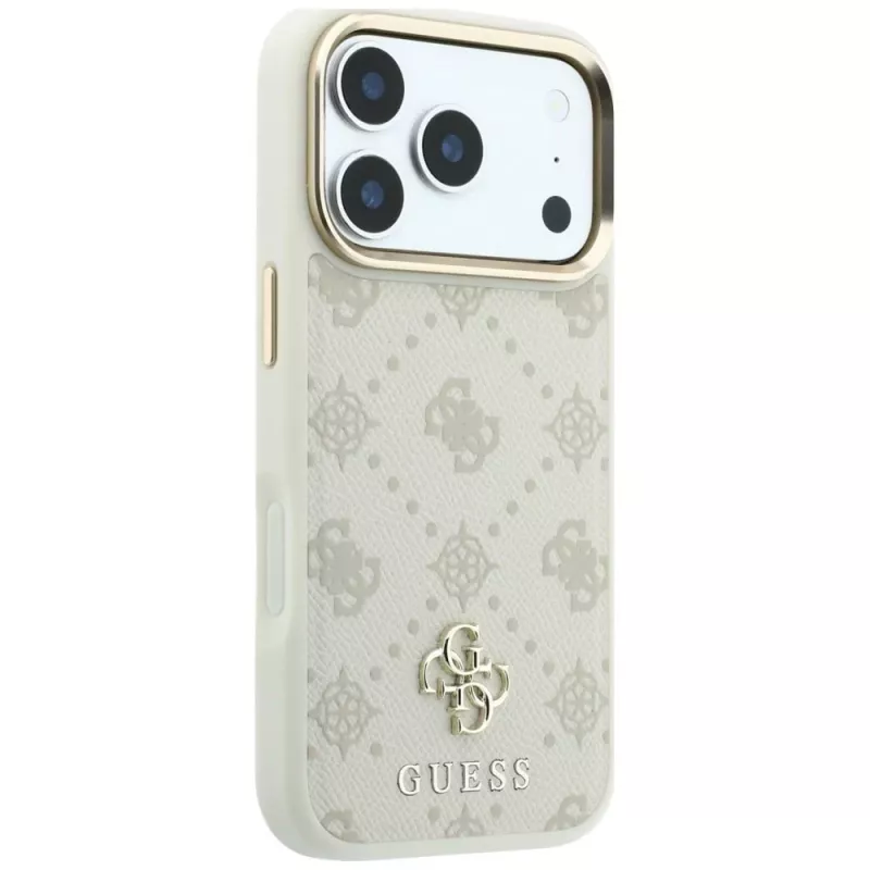 Guess Peony 4G Small Logo MagSafe-Hülle für Apple iPhone 17 Pro Max / 16 Pro Max – Beige