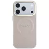 Guess Saffiano Peony & Ring MagSafe Hülle für iPhone 18 Pro / 17 Pro - Pink