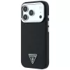 Guess Grained Triangle Logo MagSafe-Hülle für iPhone 17 Pro Max / 18 Pro Max - Schwarz