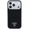 Guess Grained Triangle Logo MagSafe-Hülle für iPhone 17 Pro Max / 18 Pro Max - Schwarz