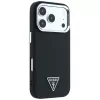 Guess Grained Triangle Logo MagSafe-Hülle für iPhone 17 Pro Max / 18 Pro Max - Schwarz