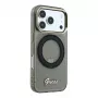 Guess IML Ring Stand 360 Script Metal Logo MagSafe Hülle für iPhone 17 Pro / 18 Pro - Schwarz