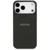 Guess Grained Gold Ring MagSafe Hülle für Apple iPhone 18 Pro Max / 17 Pro Max, Schwarz