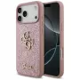 GUESS Fixed Glitter Big 4G Hülle für iPhone 18 Pro Max / 17 Pro Max - Pink