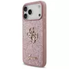 GUESS Fixed Glitter Big 4G Hülle für iPhone 18 Pro Max / 17 Pro Max - Pink