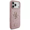 GUESS Fixed Glitter Big 4G Hülle für iPhone 18 Pro Max / 17 Pro Max - Pink