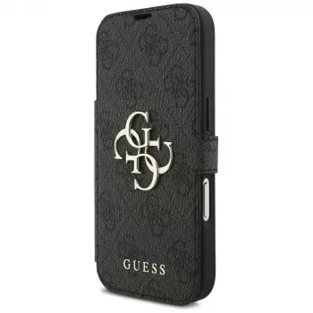 Guess Book 4G Metal Logo Hülle für iPhone 18 Pro / 17 Pro - Schwarz