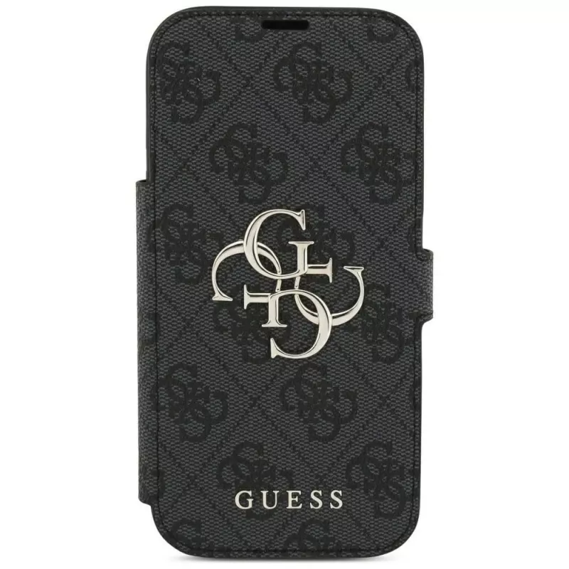 Guess Book 4G Metal Logo Hülle für iPhone 18 Pro / 17 Pro - Schwarz