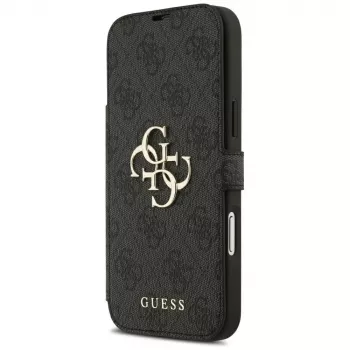 Guess Book 4G Metal Logo Hülle für iPhone 18 Pro Max / 17 Pro Max, Schwarz