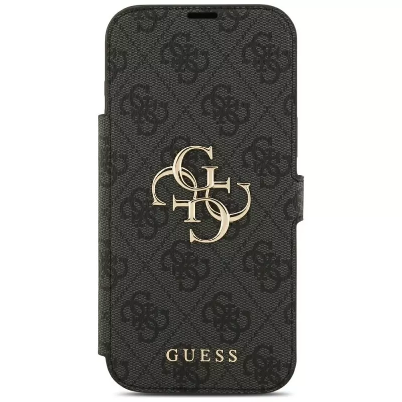 Guess Book 4G Metal Logo Hülle für iPhone 18 Pro Max / 17 Pro Max, Schwarz