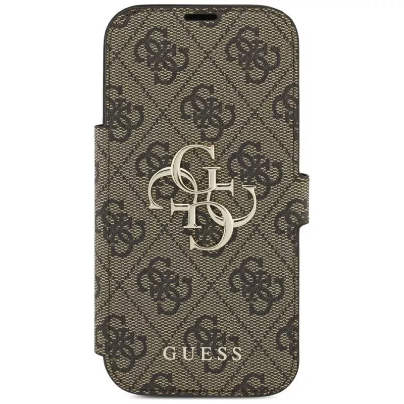 Guess Book 4G Metal Logo Hülle für Apple iPhone 18 Pro / 17 Pro – Braun