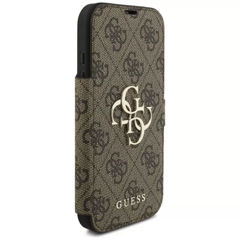 Guess Book 4G Metal Logo Hülle für Apple iPhone 18 Pro / 17 Pro – Braun