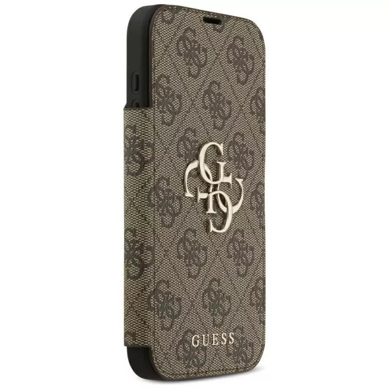 Guess Book 4G Metal Logo Folio-Hülle für iPhone 18 Pro Max / 17 Pro Max - Braun