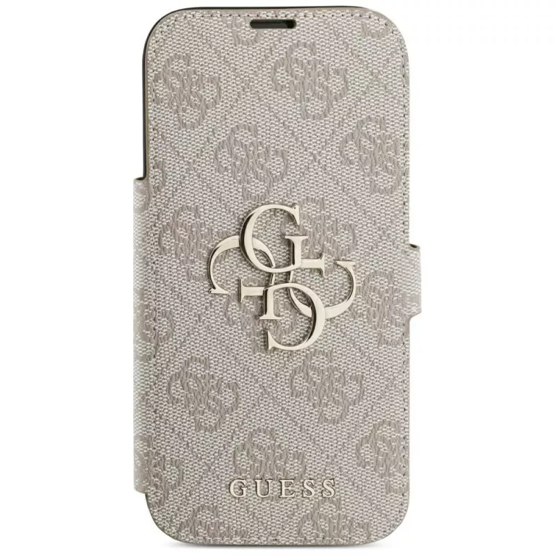 Guess Book 4G Metal Logo Folio-Hülle für iPhone 16 Pro / 17 Pro - Pink