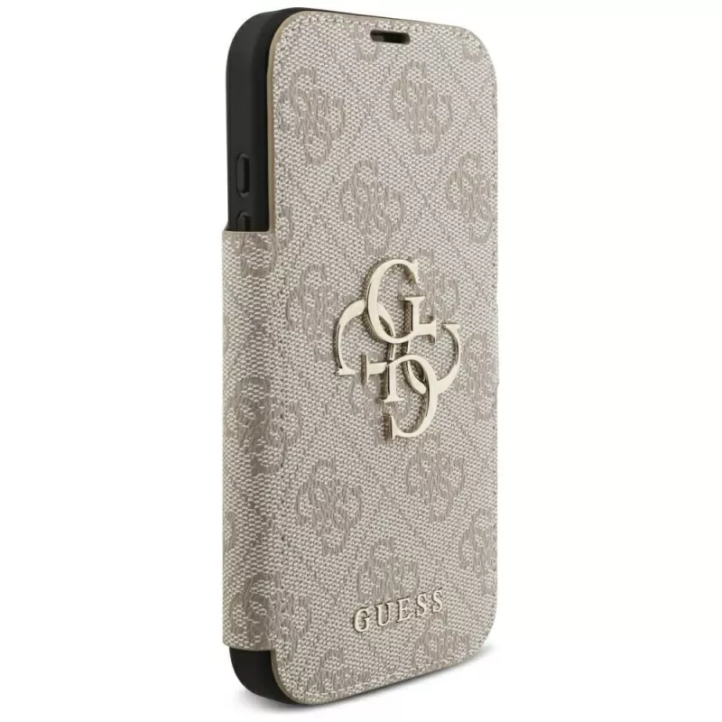 Guess Book 4G Metal Logo Folio-Hülle für iPhone 16 Pro / 17 Pro - Pink