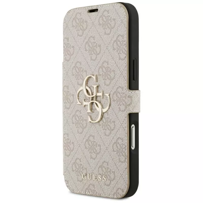 GUESS Book 4G Metal Logo Folio-Hülle für iPhone 18 Pro Max / 17 Pro Max - Pink