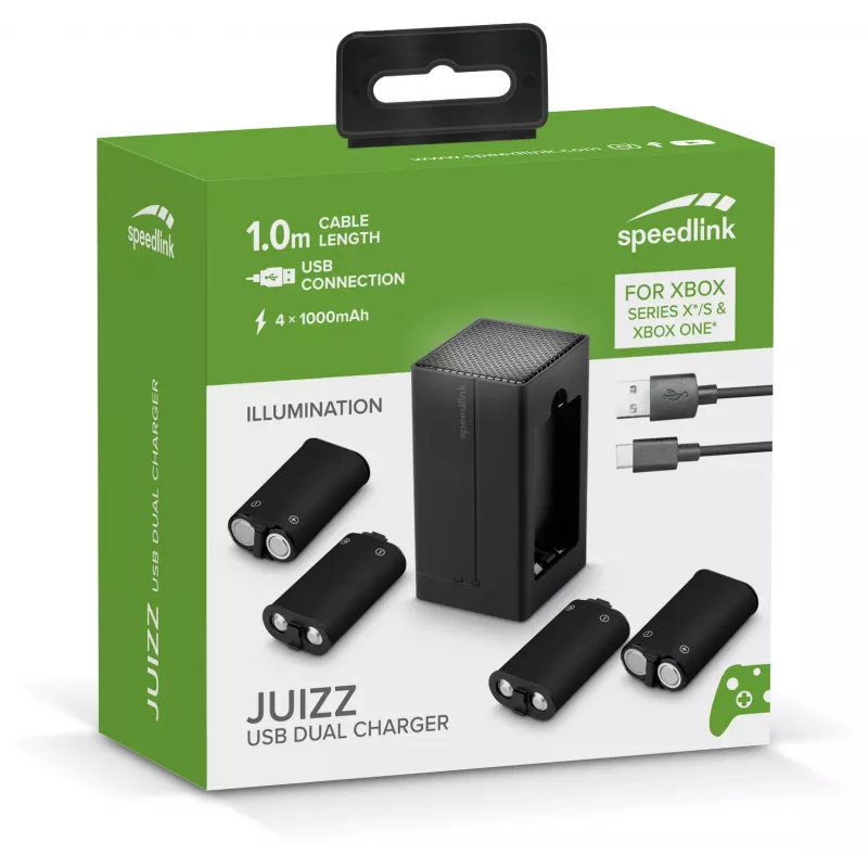 Speedlink Juizz Dual-USB-Ladegerät für Xbox (SL-260003-BK)