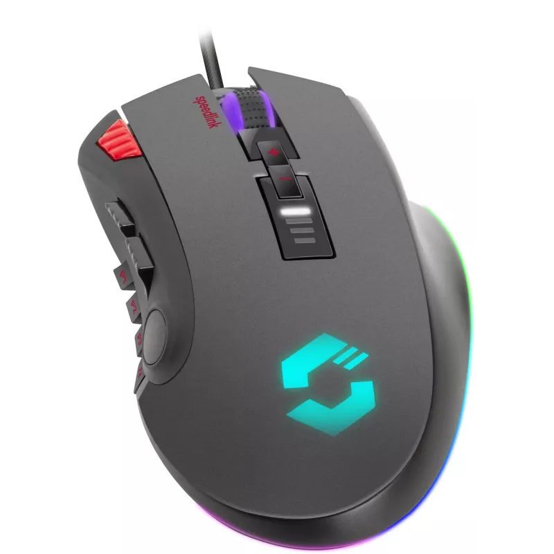 Speedlink Tarios Kabelgebundene USB-Gaming-Maus, RGB, 24000 DPI (SL-680012-BK)