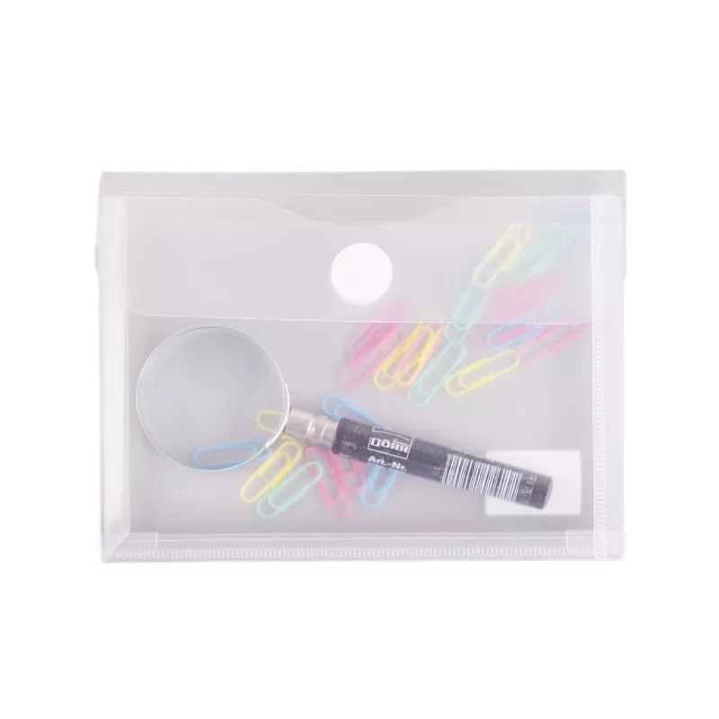 FolderSys Dokumententasche A6 mit Dehnfalte, transparent matt