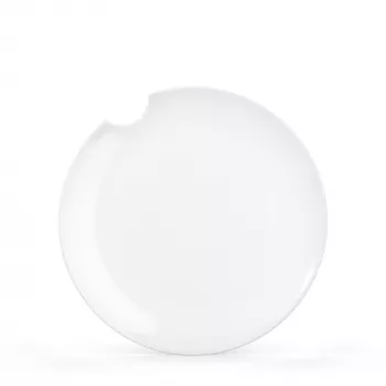 FIFTYEIGHT 2 Essteller mit angebissener Kante 28 cm Weiß