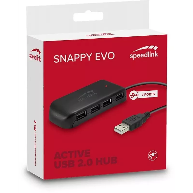 Speedlink Snappy Evo 7-Port-USB-2.0-Hub (SL-140005-BK)