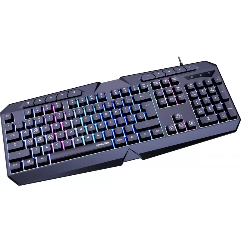Speedlink Ludicium RGB Rainbow Tastatur, US-Layout (SL-670004-BK-US)