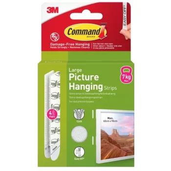 3M Command Klebestreifen groß, 4 Stk., Weiß (7100336547)