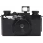 ILFORD PIXIE 35mm Point & Shoot Filmkamera – Silber/Schwarz, eingebauter Blitz, Autofokus