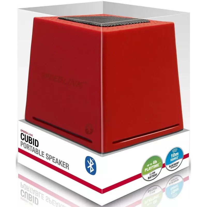 Speedlink Cubid BT Lautsprecher, Rot (SL-8904-RD)