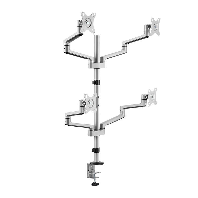 Logilink Quad Monitor Halterung, 17-32 Zoll, Aluminium, Silber