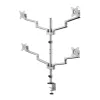 Logilink Quad Monitor Halterung, 17-32 Zoll, Aluminium, Silber