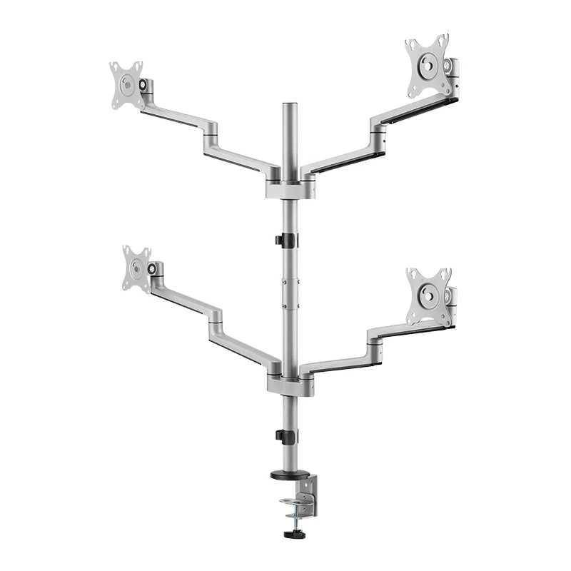 Logilink Quad Monitor Halterung, 17-32 Zoll, Aluminium, Silber