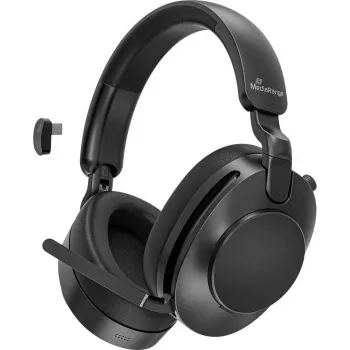 MediaRange MROS308 kabelloses Over-Ear-Hybrid-ANC-Headset mit Mikrofonarm, 800mAh