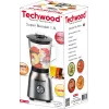 Techwood TBLI-1250 Tischmixer 1200 W 1,5 L Glasbehälter Schwarz/Silber