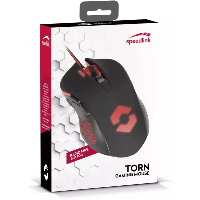 Speedlink Torn Gaming-Maus, schwarz (SL-680008-BKBK)