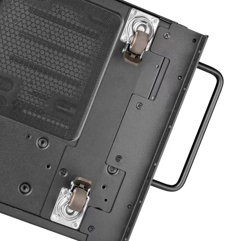 SilverStone SST-RAC-SRW-002 Schwenkrollen-Set (2 Rollen, Schwarz, 360° Drehung, Total Lock Bremse)
