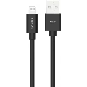 Silicon Power Boost Link PVC LK15AL Lade- und Datenkabel, USB-A auf Lightning, MFi-zertifiziert, 1 m, bis 12 W, schwarz