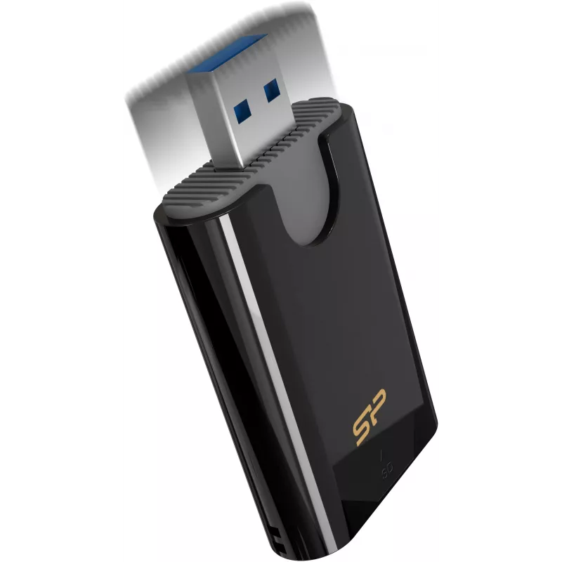 Silicon Power Combo Kartenleser SD/microSD, USB 3.2 Gen 1 Type-A, Schwarz (SPU3AT5REDEL300K)