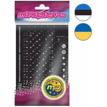 Kolm Lõvi Minipicto estnisch/ukrainische Tastaturaufkleber (KB-UNI-ESTUKR02TW-BL)
