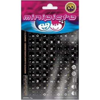 Kolm Lõvi Minipicto Tastaturaufkleber Estnisch/Russisch (KB-UNI-EE02-BLK-ORAN)