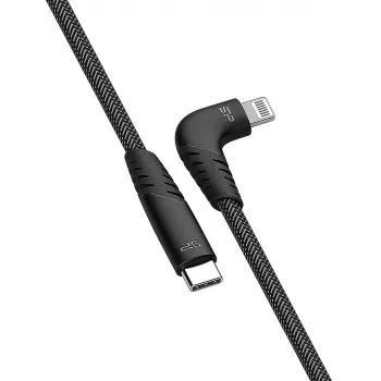 Silicon Power Boost Link Nylon LK50CL USB-C-auf-Lightning-Kabel, 1 m, grau