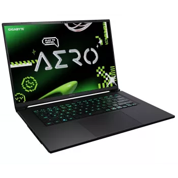 GIGABYTE AERO X16 4PHN4EEC64DH 16 Zoll UHD+ OLED Laptop, AMD Ryzen 9 AI 465, 16GB DDR5, 1TB NVMe SSD, NVIDIA GeForce RTX 5070, Windows 11 Home, Schwarz