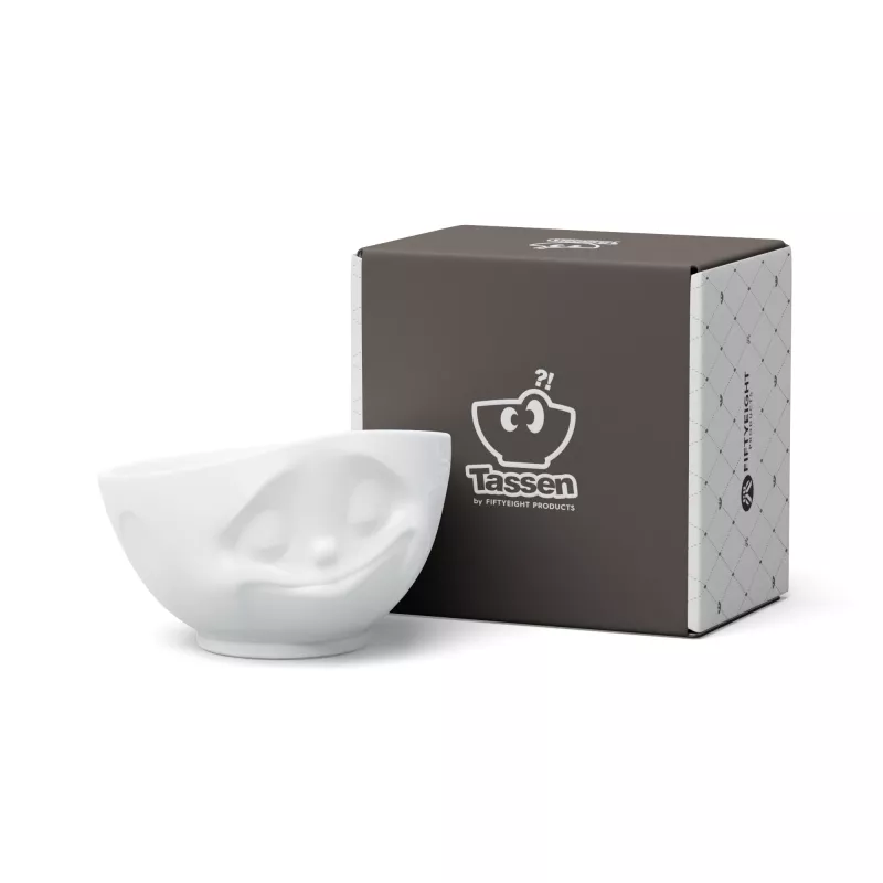 FIFTYEIGHT PRODUCTS Happy Face Schale 1000 ml Weißes Porzellan