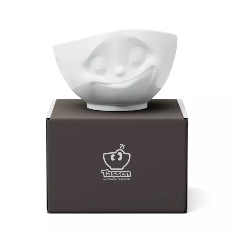 FIFTYEIGHT PRODUCTS Happy Face Schale 1000 ml Weißes Porzellan