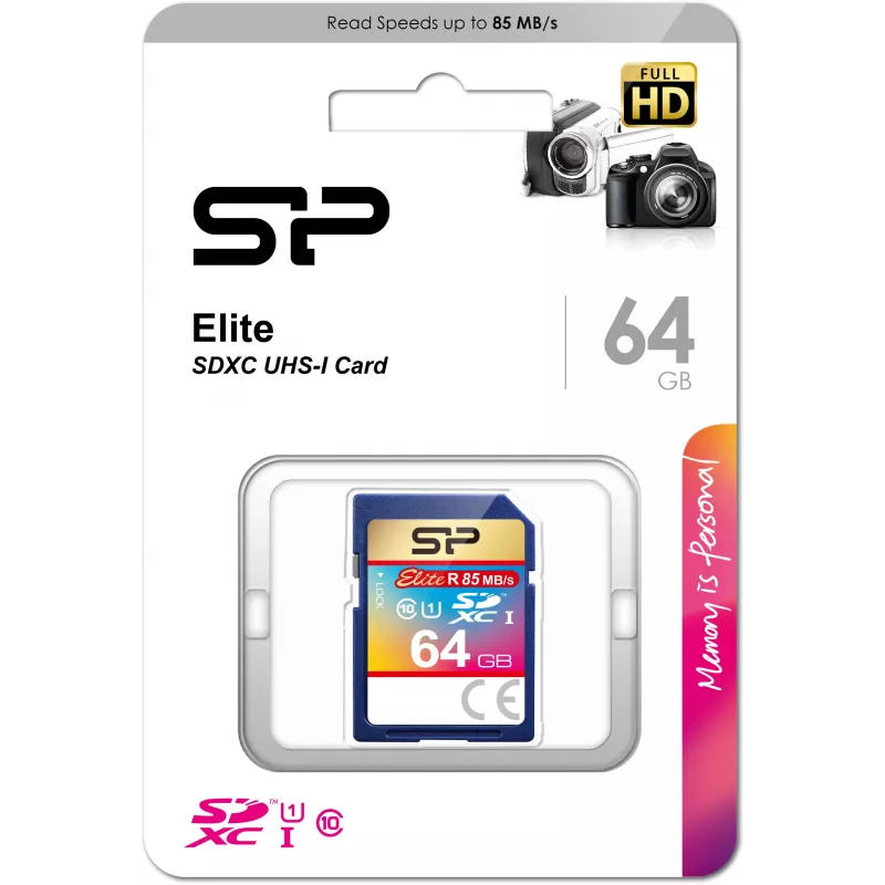 Silicon Power 64GB SDXC UHS-I U1 V10 Speicherkarte
