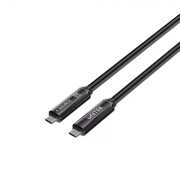 UNITEK USB-C aktives optisches Kabel 10m 10Gbps PD60W 8K@30Hz Schwarz