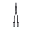 Unitek USB-C Audio- & Ladeadapter mit 60W Power Delivery, 15 cm, Space Grey