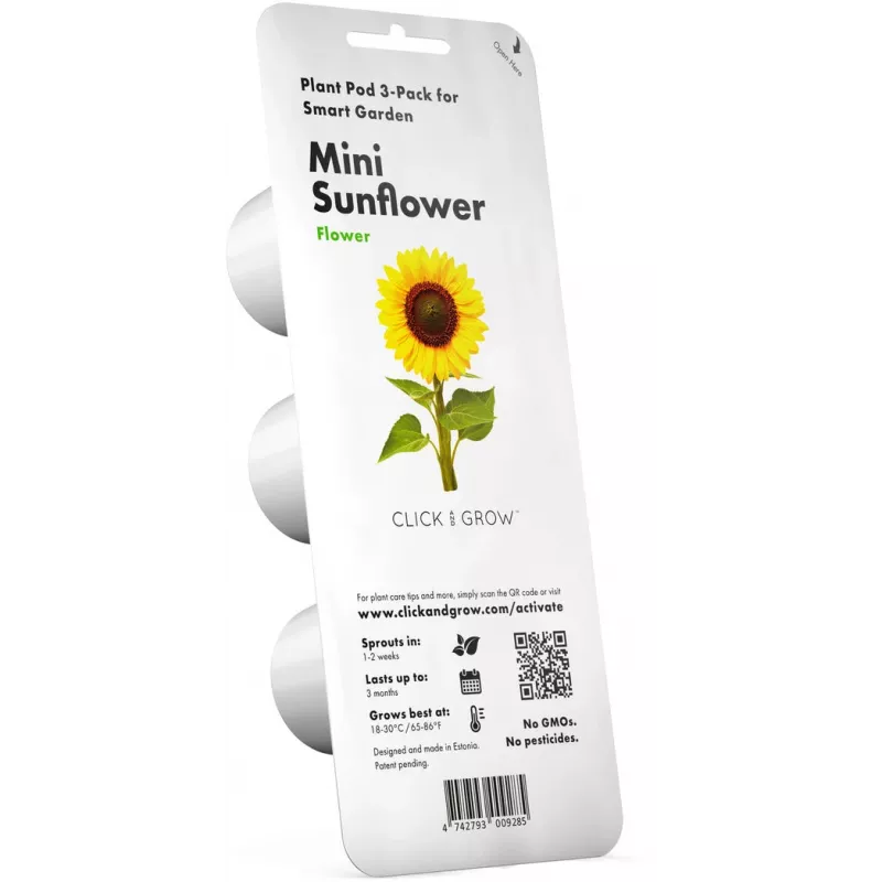 Click & Grow Mini-Sonnenblume Pflanzenkapseln für Smart Garden, 3er-Pack (SGR65X3)
