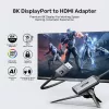 UNITEK DisplayPort auf HDMI 2.1 Adapter 8K@60Hz HDR 48Gbps 15cm