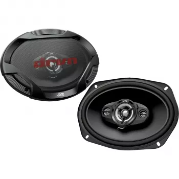 JVC CS-DR6942 6x9 Zoll 4-Wege Koaxial-Lautsprecher für Autos, 500W Spitzenleistung, Carbon-Mica-Tieftöner, PEI-Kalottenhochtöner, Paar